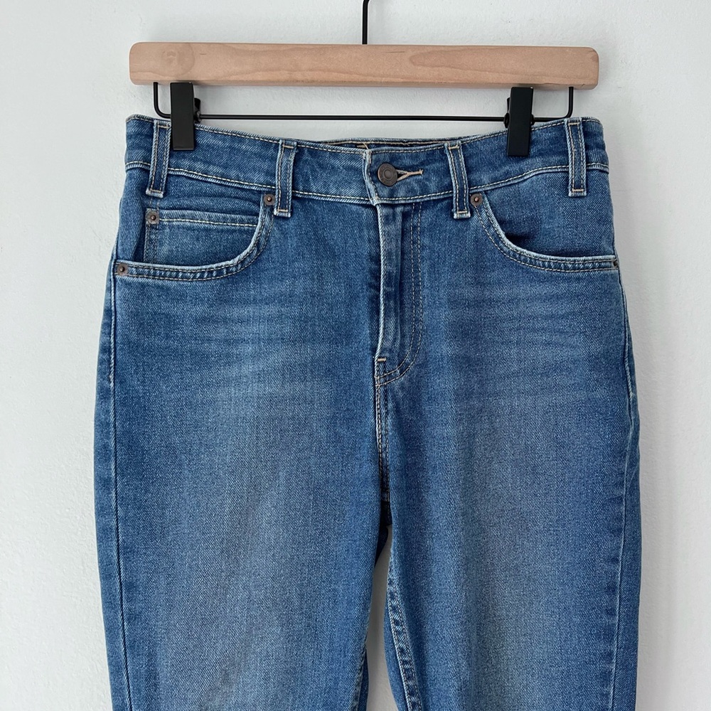 Levi's 721 Vintage High Rise Skinny Ankle Distressed Denim Jeans Blue Size 27 - Picture 3 of 16